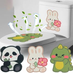 URBAG พร้อมฟังก์ชั่นระงับกลิ่นกาย สติกเกอร์ระงับกลิ่นกายในห้องน้ำ สัตว์การ์ตูน ผ้าสักหลาดหนา สติกเกอร์ติดตู้เสื้อผ้าตู้รองเท้า น่ารักน่ารักๆ โปสเตอร์แบบมีกาวในตัวกำจัดกลิ่น