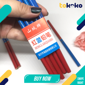 Pensil Merah Biru Kecil Pensil pola Kain Ukuran Kecil Pensil Tukang Jahit Penanda Kain