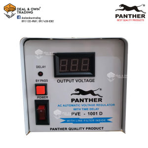 Panther PVE 1001 D AVR Relay Type 1000 Watts Output 220V AC with 3-5 minutes Power on Delay
