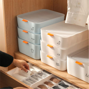 Underwear Storage Box Plastic No Compartment/10 Grids/15 Grids Organizer Bras Underwear Closet Wardrobe Storage Box