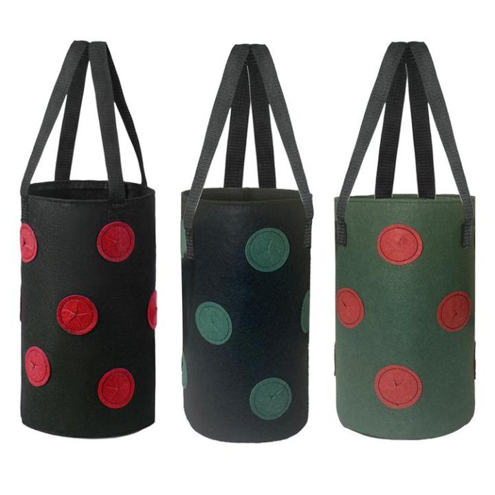 Strawberry Plant Bag 3 Gallon Breathable Planting Bag Folding Indoor