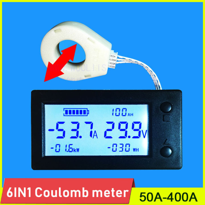 VA7510S Voltage And Current Meter,100A 6-75V/0V-120V DC Ammeter Voltmeter Monitor Output Battery Charge And Discharge I3913287855