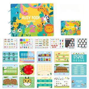 8/14 Themes Kids Hand On Sticker Game Montessori Busy Book Reusable Early Educational Learning Cognition Toys