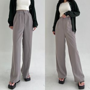 Loose Pants 332 PREMIUM Trousers Wanita Anti Kusut - Celana Kulot Highwaist Wanita Bahan Jatuh Celana Kantor Formal / Casual