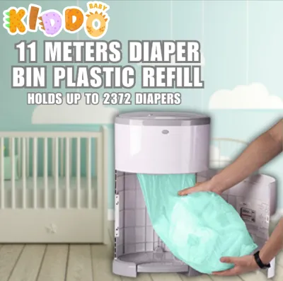 Mambo Diaper Bin Plastic Refill Diaper Pail Refill Bags Diaper Bucket Refill Bag Garbage Bag for Diaper