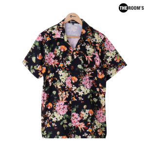 THE ROOMS - เดอะรูม เสื้อฮาวาย โคตรนุ่ม แขนสั้น ผ้าไหมเย็นญี่ปุ่น ผ้าดีมาก ลาย ฟาเลเซีย