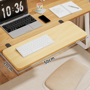 Clamp On Desk Shelf Desk Extender Tray Table Desk Arm Rest Clamp On Keyboard Tray for Office and Home