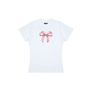 Áo Thun BabyTee In Hình Nơ Hồng To Form Ôm Body Cực Dễ Thương