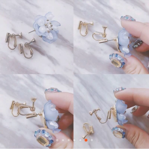 Clip-on Earring Converters Screw Back Ear Non Pierced Earring Converter with Open Loop DIY Your Own Earrings