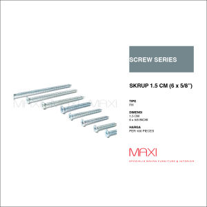 100 x Moon Lion Skrup #6 x 1.5 CM - Self Tapping Flat Head Screw (Skrup Lion #6 X 5/8" )