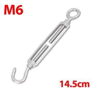 5ชิ้นตัวยึดสายตะขอและช่องสแตนเลสปรับได้สายรัดลวดสำหรับสวนปรับได้