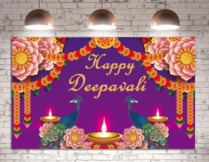 Happy deepavali backdrop indian backdrops Diwali Photography Background banner for deepawali Festival of Lights party decorations