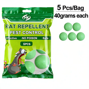 10PCS Rat Repellent Moth Balls Powerful Rat Killer Poison Rat Repellent For Home Safe And Non-Toxic Indoor Outdoor Mouse Rat Control Bait Fast Acting Strong Effect Kitchen Home Warehouse Garage Pest Control Solution