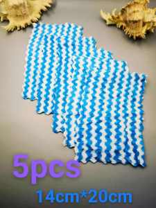 5pcs Soft Microfiber Kitchen Cleaning Cloth – Highly Absorbent Dish Towels for Washing Wiping & Drying Non-Scratch Reusable Cleaning Rags 14x20cm