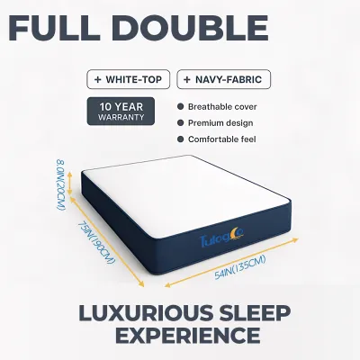 8.1 Inch Memory Foam Pocket Spring Hybrid Mattress Ergonomic Medium Firm Bed Single Queen King COD Tulogco