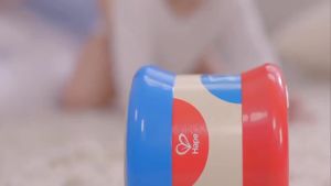 hap ประเทศเยอรมนี e กลองดนตรีอิเล็กทรอนิกส์กลองเด็กมือตีกลองสัมผัสของเล่นเสริมการศึกษาปฐมวัย