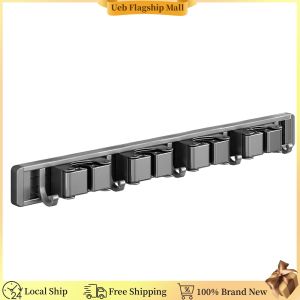 [Ueb Flagship Mall] Broom Holder Wall Mount Garage Storage Rack Wall Mounted Broom and Mop Holder Broom Organizer for House Bathroom Laundry Garden Tool Room Garage