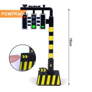【PCWFKef】 Đồ chơi mô hình đèn tín hiệu giao thông mini có đèn LED biển báo giao thông giáo dục dành cho lớp học
