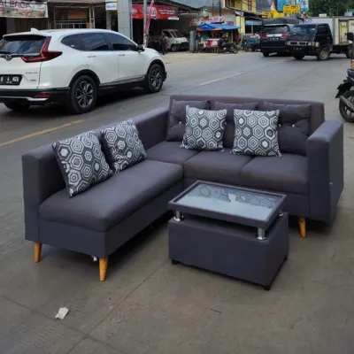 Sofa L Putus Retro / Sofa Sudut / Sofa Minimalis