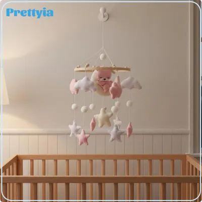 Modern Nursery Baby Mobile Delicate Pink Palette Felt Children Bed Bell Crib Mobile for Baby Calming Bedtime Routine