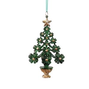 BMFUEW Reindeer Christmas Tree Ornament Tree Bell Snowflake Xmas Hanging Decorations Green Color Plastic Xmas DIY Pendant Christmas Holiday