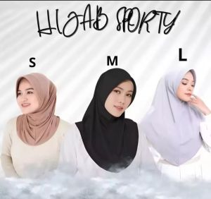 Hijab Sprort / Jilbab Instan Sport Jersey Premium Olahraga Volly Basket Futsal UK S