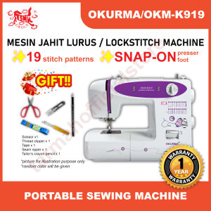 🔥READY STOCK🔥OKURMA/OKM-K919 MESIN JAHIT LURUS MUDAH ALIH PORTABLE LOCKSTITCH MACHINE