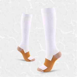 【Fast ship】 Copper Anti-Fatigue Slim Leg Compression Socks Nylon nylon compression outdoor sports socks