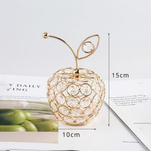 Crystal Nanas Pear Apple Pajangan Mewah / Pir / Nanas / Apel Ornamen Kristal Buah / Dekorasi Ruang Tamu Kristal