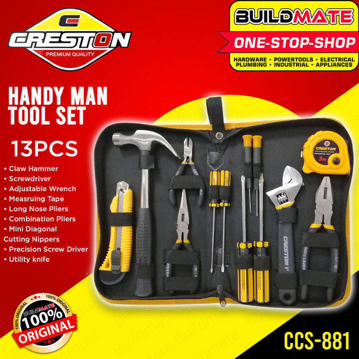 CRESTON Handyman Hand Tools Tool Set 13PCS SET CCS 881 BUILDMATE