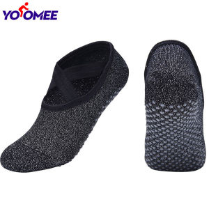 Yoomee 1 Pair Sports Yoga Socks Women Anti-slip Cotton Ladies Pilates Socks Protector Professional Yoga Dance Socks