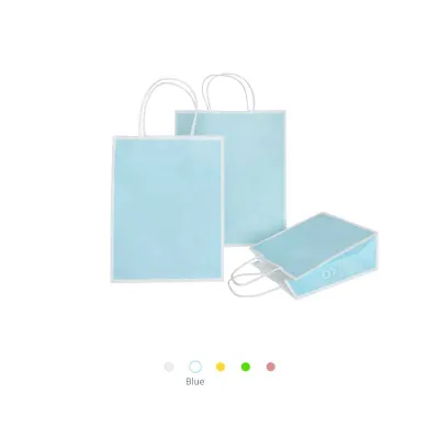 (50PCS) 150GSM Kraft Paper Gift Bags with Border Design for Birthday Events National Day Sampling - Gift Bags for Clothes Parties Food