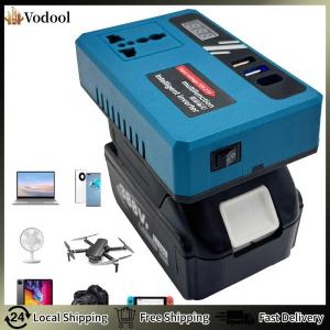 【Vodool】 DC18V/21V To 220V AC Battery Power Inverter Dual USB DC5V Interface Power Supply Inverter Lightweight Outdoor Battery Inverter