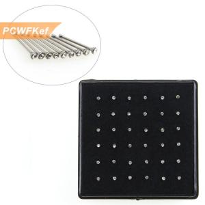 【PCWFKef】 แหวนคริสตัลพลอยเทียม36X สำหรับเจาะร่างกายทำจากสแตนเลสสตั๊ดเครื่องประดับเจาะร่างกาย