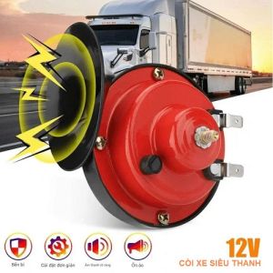 Còi Điện 12V Âm Lượng 300DB Hình Ốc Sên Chống Nước Kèn Hơi Dành Cho Ô Tô Xe Tải Xe Máy Thuyền RV UTV ATV