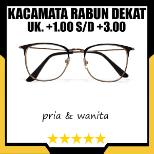 Kacamata Baca Plus (+) Ukuran +1.00 sampai +3.00 Kacamata Rabun Dekat Frame Oval Pria dan Wanita