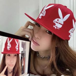 COZY NOOK แบบเกาหลี หมวกเบสบอลปักลายกระต่าย ปี 2000 กระต่าย หมวกเบสบอลฮิปฮอป แบบพกพา สาวเผ็ด หมวกปีกสูง สาว