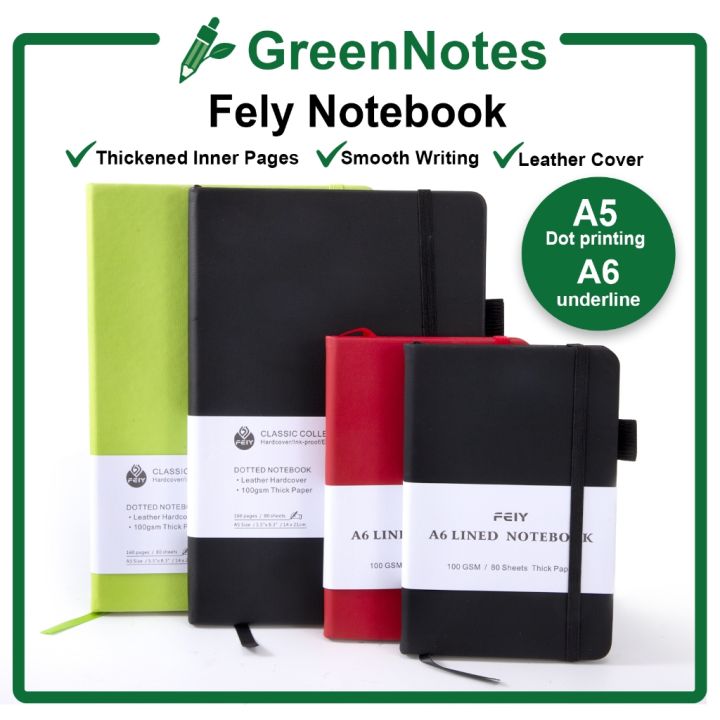 WORKWELL A5/A6 Bullet Journal Notebook | Hardcover Dotted Grid & Lined ...