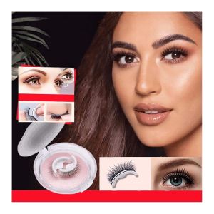 New Reusable Self Adhesive Lashes Waterproof Reusable Eyelashes No Eyeliner or Glue Fake Eyelashes Natural Look Stable/non-slip Natural Lashes Perfect False Eyelashes for Women (LONG)