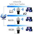 ตัวดูดสัญญาณ wifi 2.4Ghz/5GHz ตัวขยายสัญญาณ สัญญาณ WIFI เต็ม 1200Mbps สุดแรง 4เสาอากาศขยาย wifi repeater    ครอบคลุมสัญญาณ 1000㎡. 