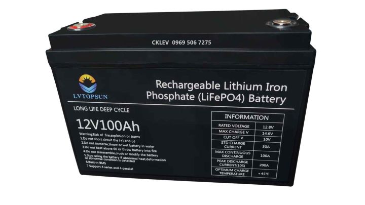 LVTOPSUN LiFePO4 Battery 12V 100AH | Lazada PH