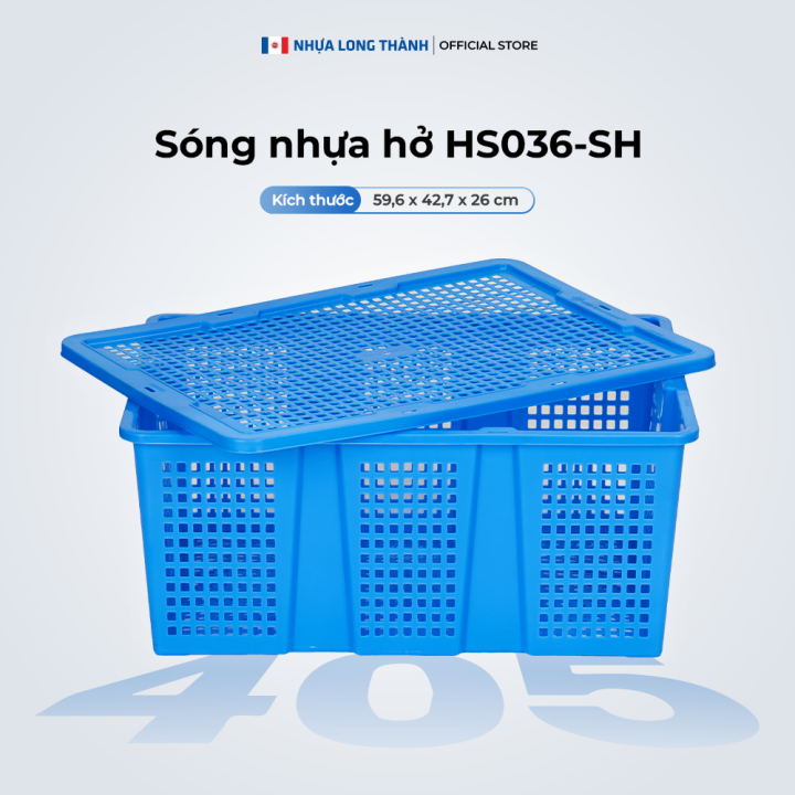 Sóng hở NHỰA LONG THÀNH HS036-SH rổ, sọt nhựa chuyên dụng cho lưu trữ ...