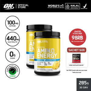 Optimum Nutrition Essential Amino Energy + Electrolytes 285 gr Twin Pack - Suplemen / Gym /Asam Amino