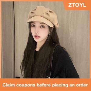 【ZTOYL】 Mũ beret đám mây văn học phong cách retro cho nữ mũ họa sĩ thanh lịch nhỏ gọn tôn dáng mặt đa năng thường ngày đi du lịch màu trơn thích hợp mùa thu đông