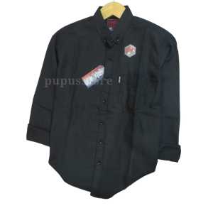 Kemeja Hitam Pria Lengan Panjang Slimfit Premium Pupusstore