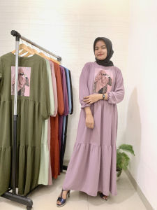 Dress Wanita Terbaru 2023 SORAYA DRESS CRINKLE APK SABLON Dress Wanita Ootd Hijab Kekinian