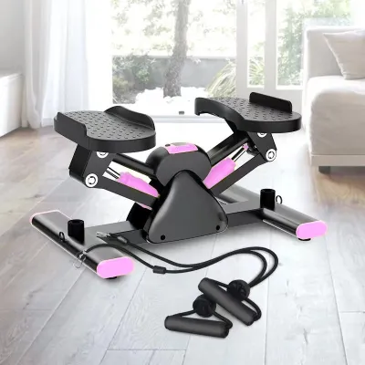 Mini Stepper Step Climber Stair Exercise Machine Resistance Band Elastic Rope Home Indoor Outdoor Posture Leg Fitness