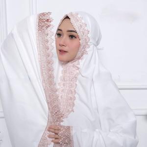 Mukena Katun Premium 2in 1 Renda Mewah Nabila Series Free Tas Bonus Tasbih
