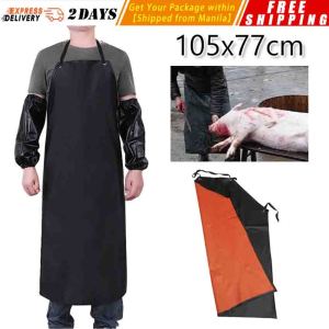 Waterproof PVC Apron For Kitchen Housework Restaurant Butcher Clean Industrial Chemical Resistant Plastic Work Smock PU-Apron