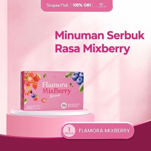 Flamora MixBerry Drink | Minuman Serbuk Rasa Mixberry isi 15 sachet